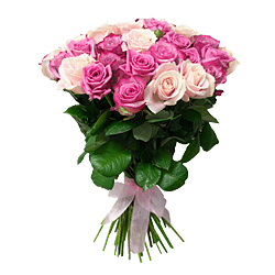 Lilac and pink roses