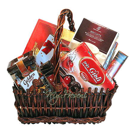 Basket with sweets