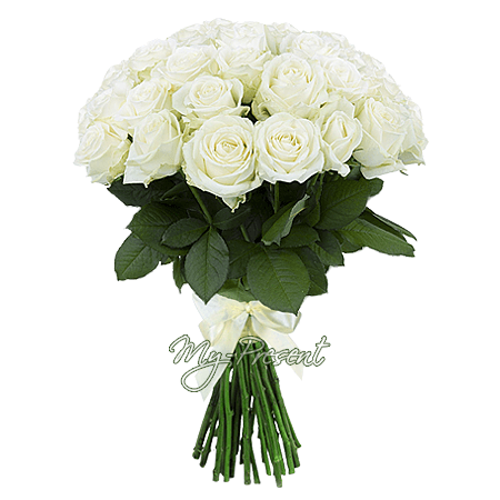Букет из белых роз (80 см)