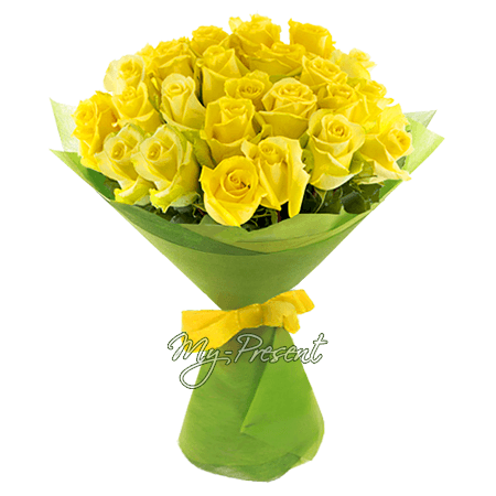 Букет из желтых роз (80 см)
