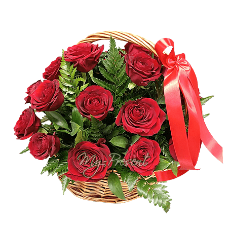Basket with roses