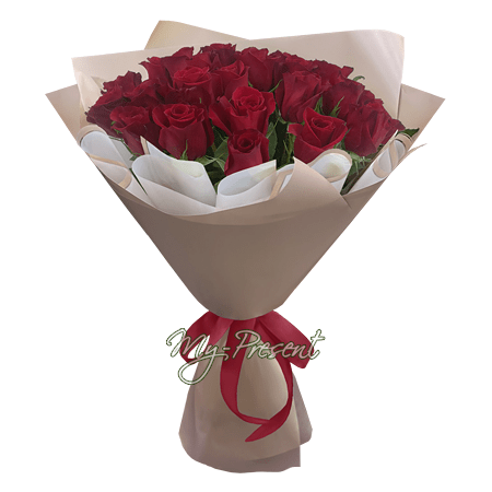 Bouquet of red roses (70-80 cm.)