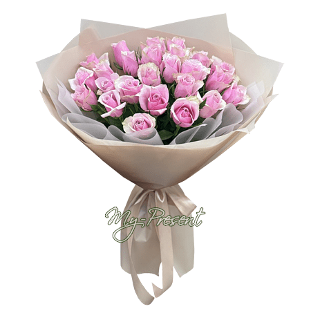 Bouquet of pink roses (60 cm.)