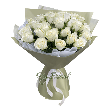 Bouquet of white roses (60 cm.)