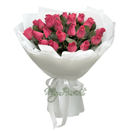 Bouquet of pink roses (50 cm)