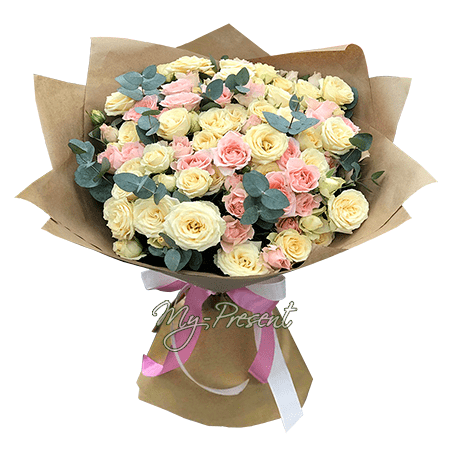 A bouquet of spray roses — tenderness you want to give